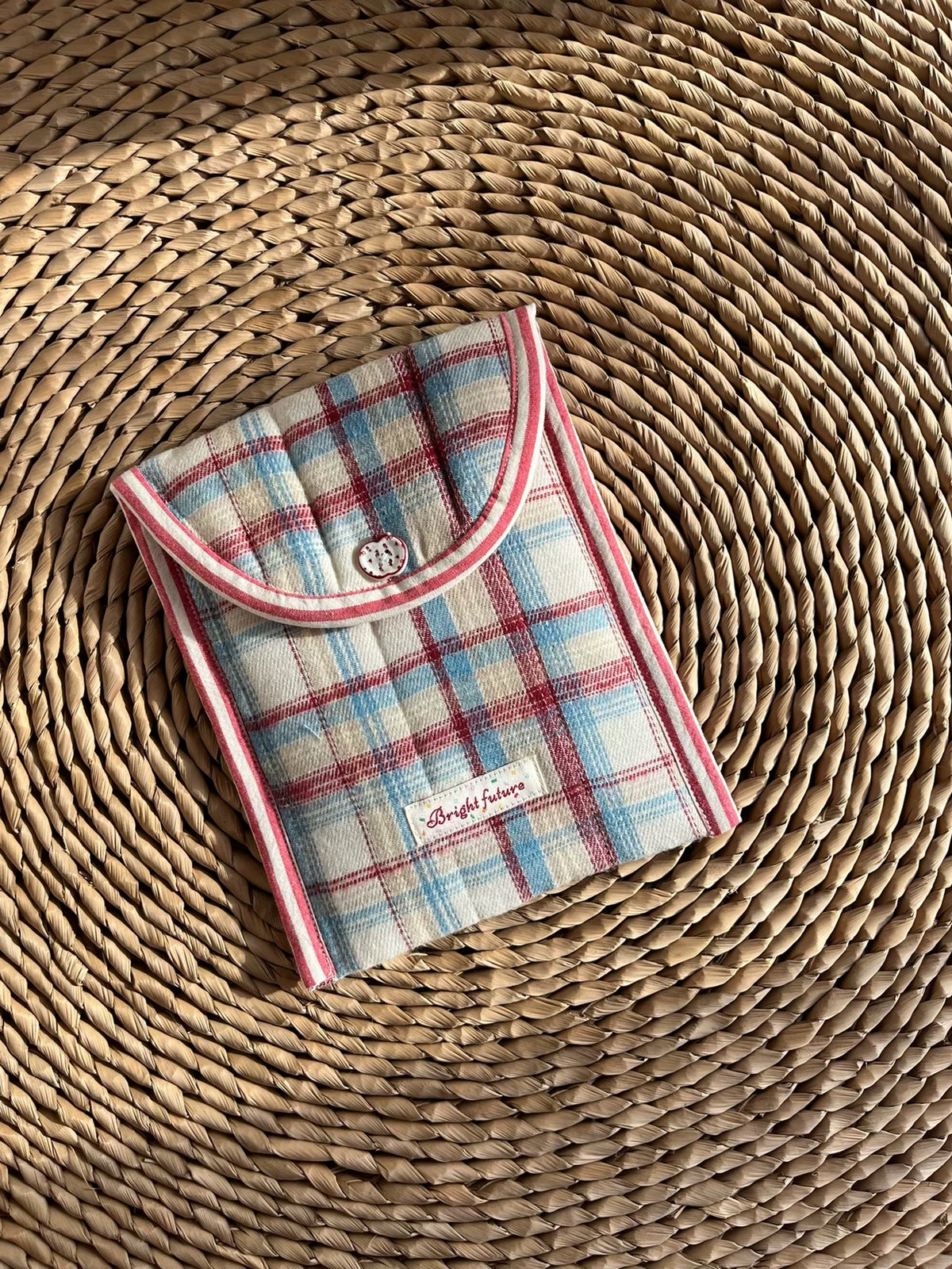 Karo-Stoffhülle für E-Reader