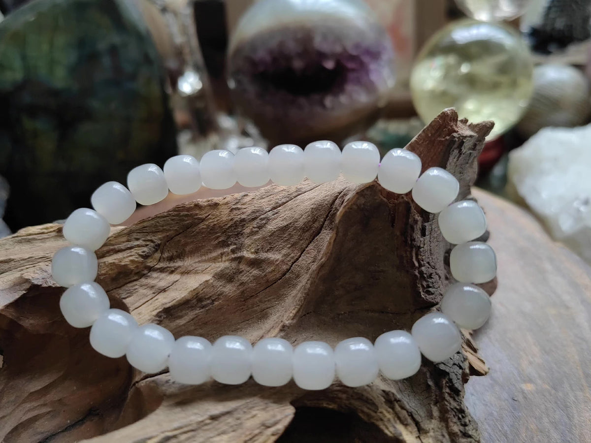 Pulseira Vintage de Jade de Hetian Roxo Fumado
