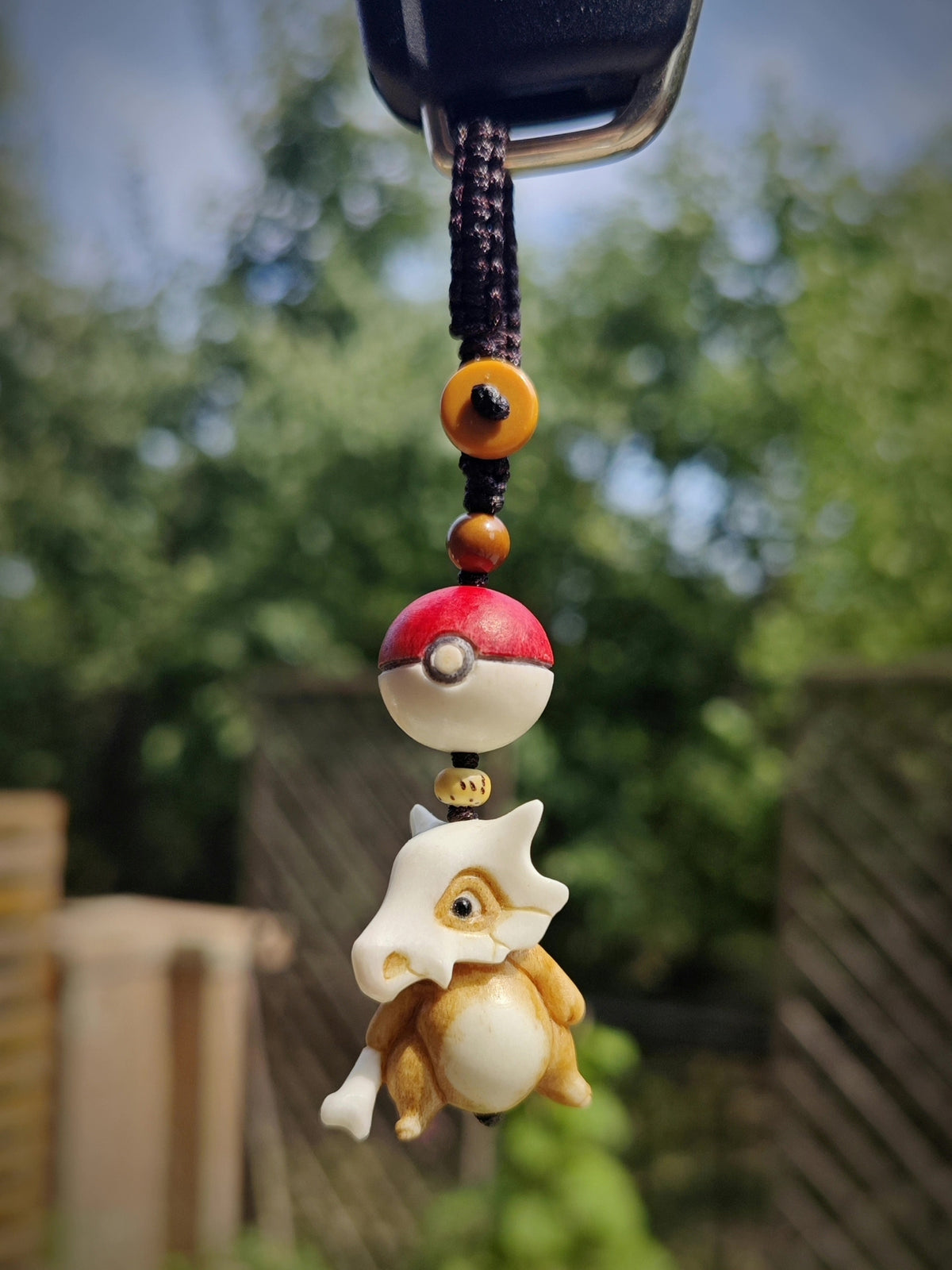 Antler Cubone Pokeball Keychain Charm
