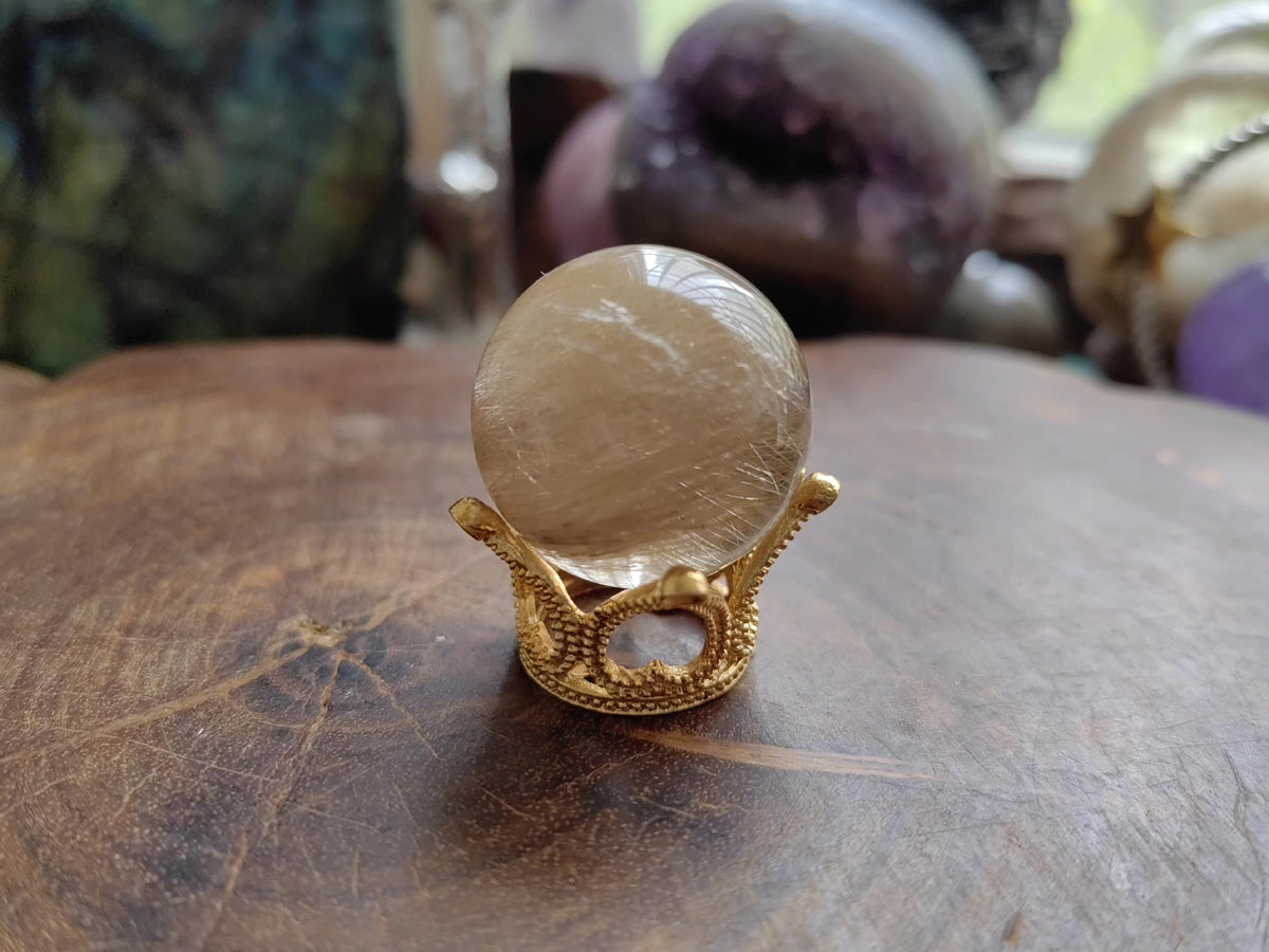 Rutilated Quartz Crystal Sphere 26mm