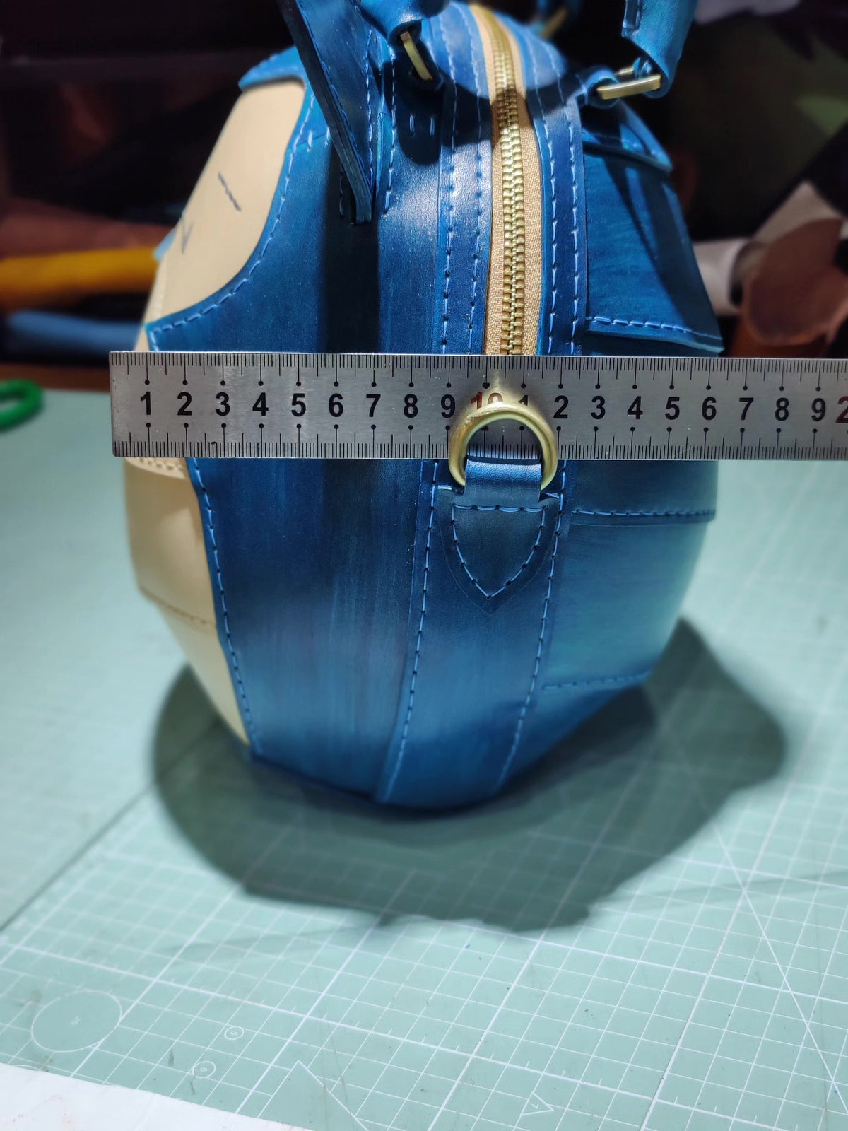 Handcrafted Leather Character Bag with Shoulder Strap