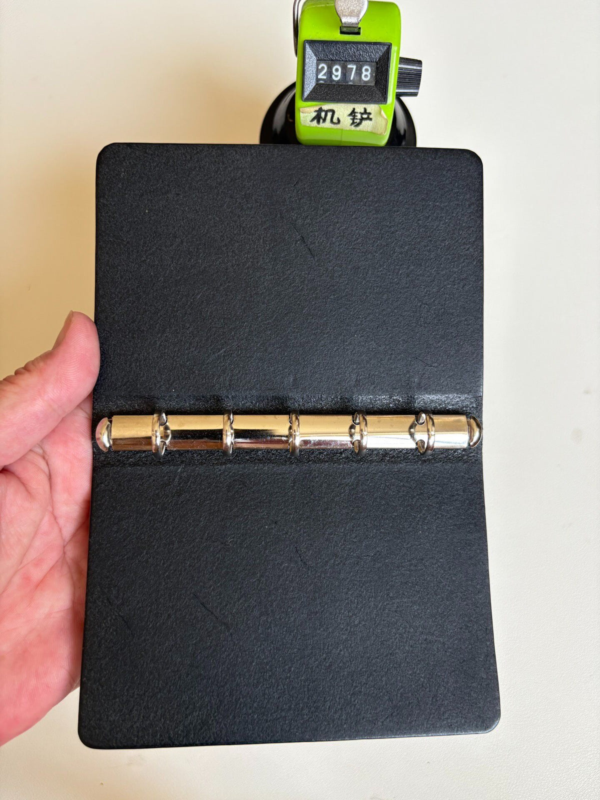 M5 Leather Ring Binder Six Ring Black