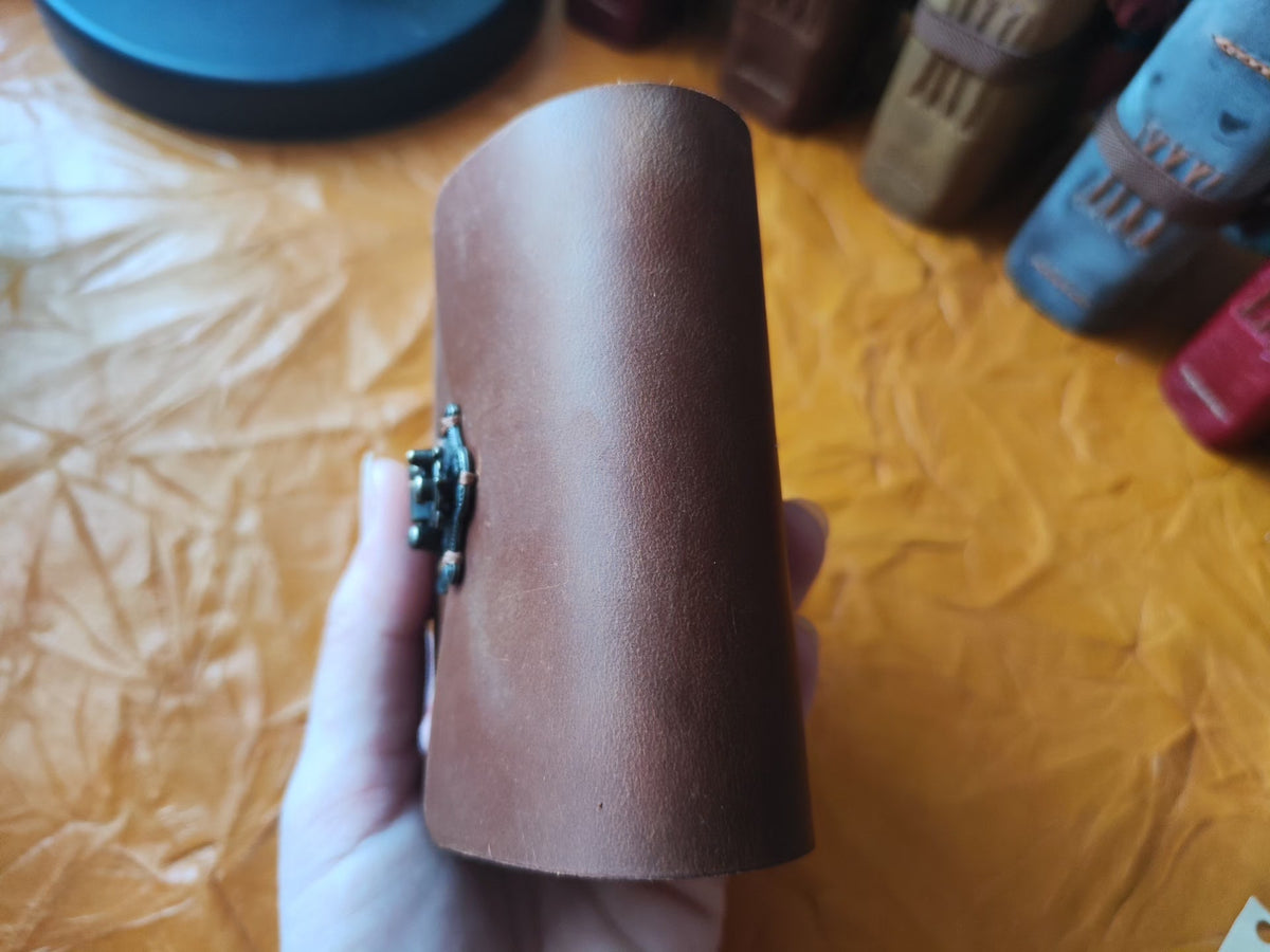 Handcrafted Leather Notebook with Metal Clasp