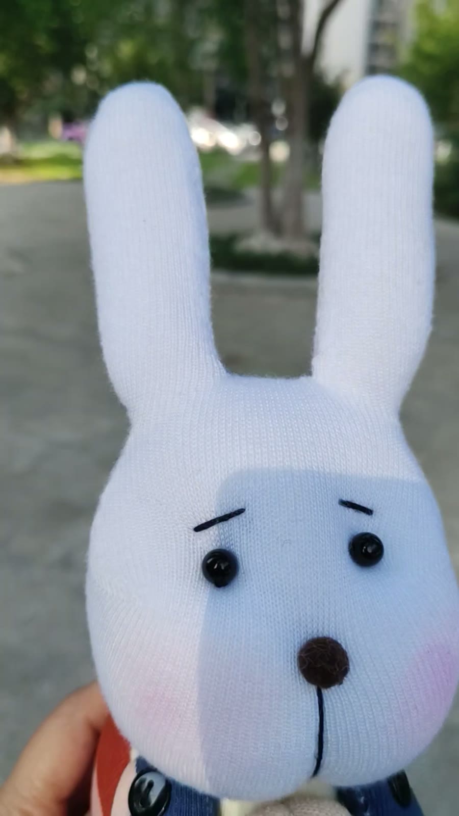 Handmade Sock Doll Rabbit 30 cm