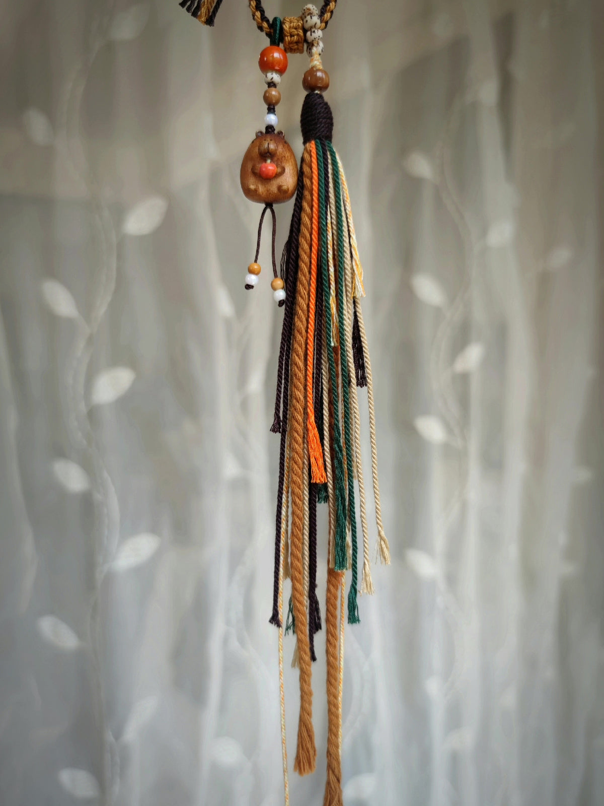 Deer Antler Capybara Tassel Bag Charm Keychain