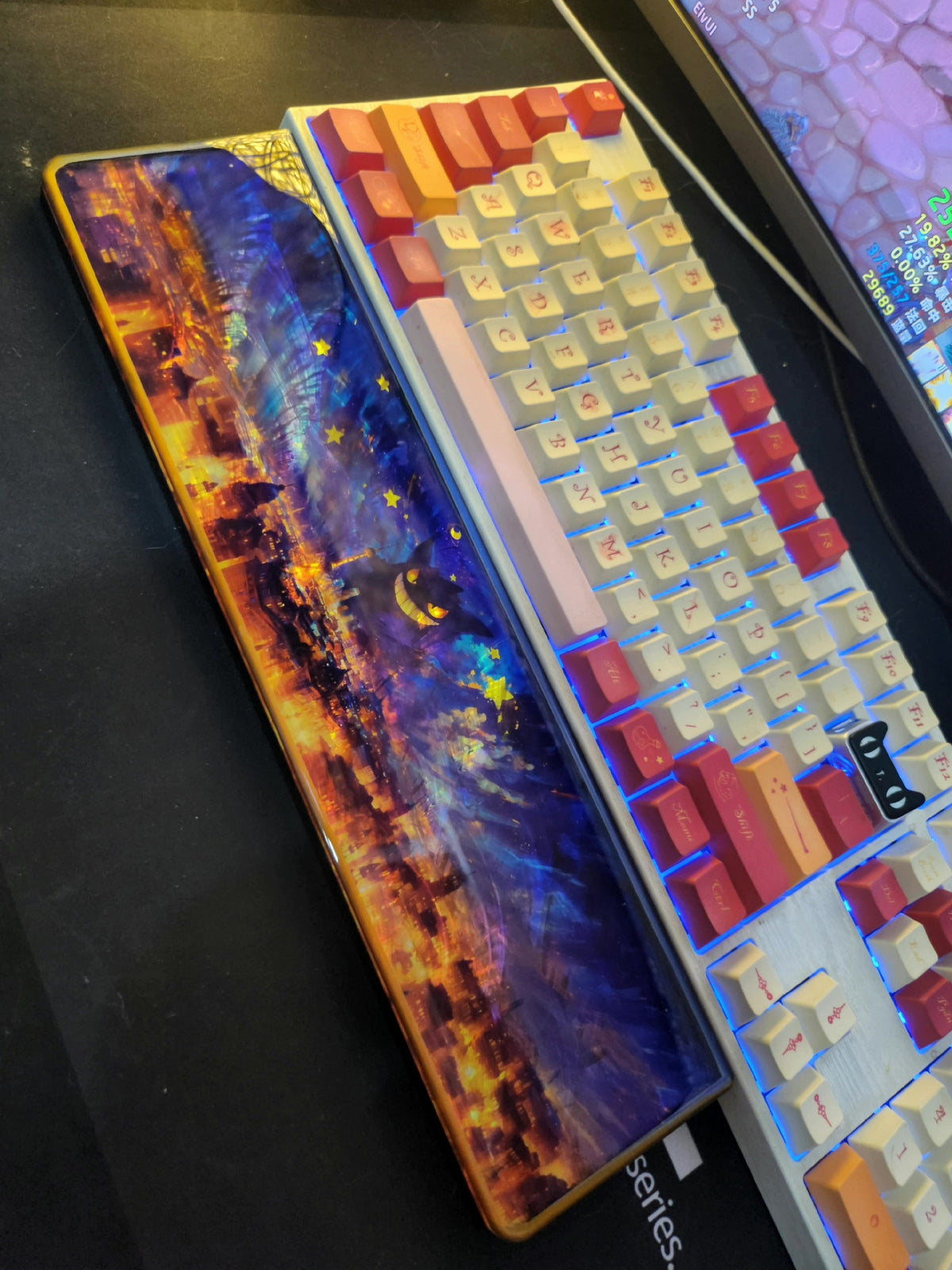 Gengar Keyboard Wrist Rest Glossy Finish