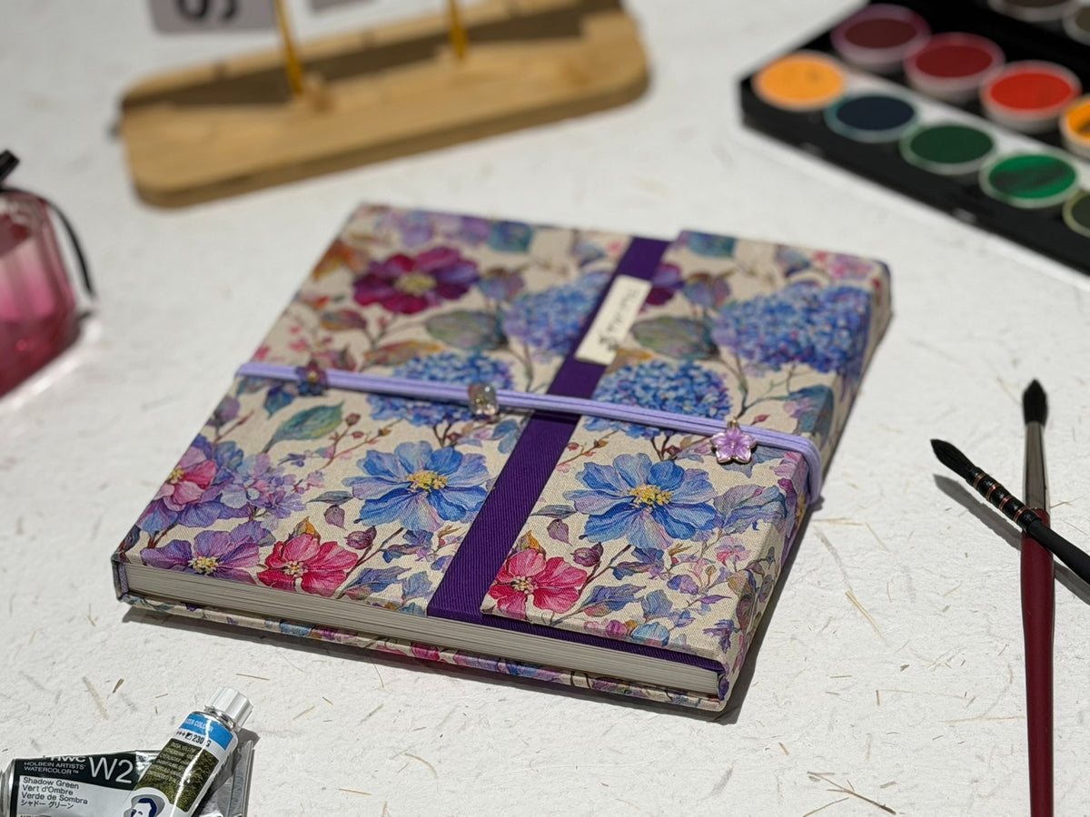 Caderno de Aguarela 300gsm Feito à Mão Quadrado 18cm