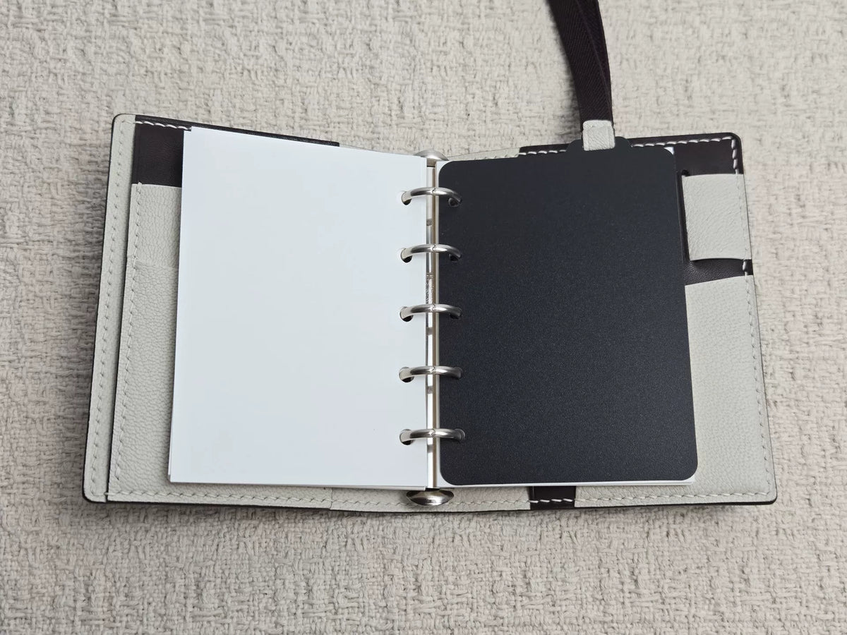 Funda para cuaderno de cuero plegable M5 74mm