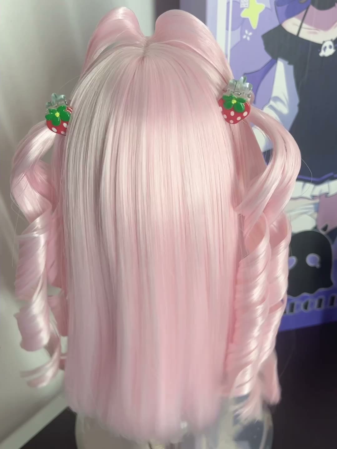 Anime Doll Wig Pastel Pink