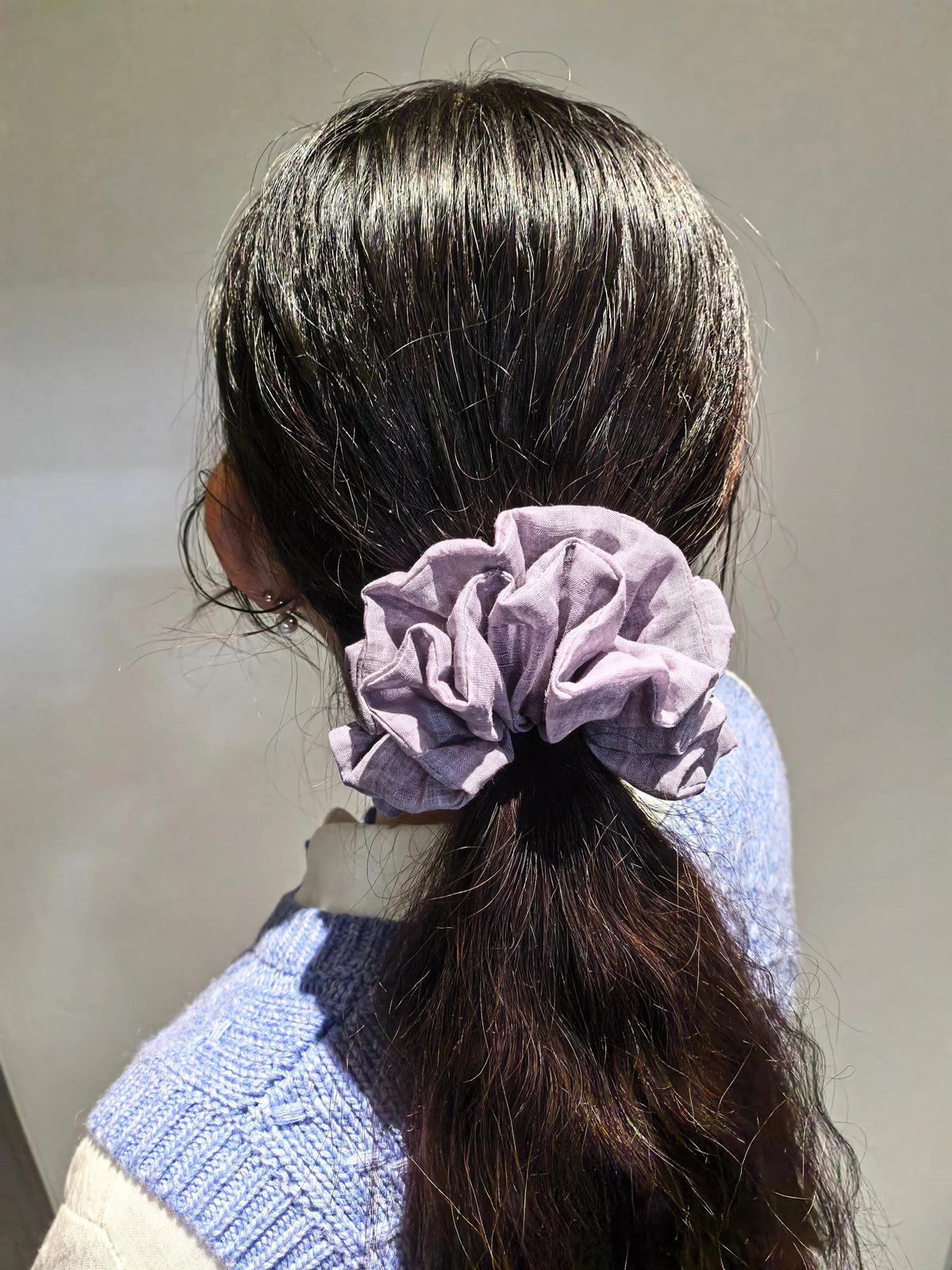 Lila 100-Count Ramie-Haarschrunchie