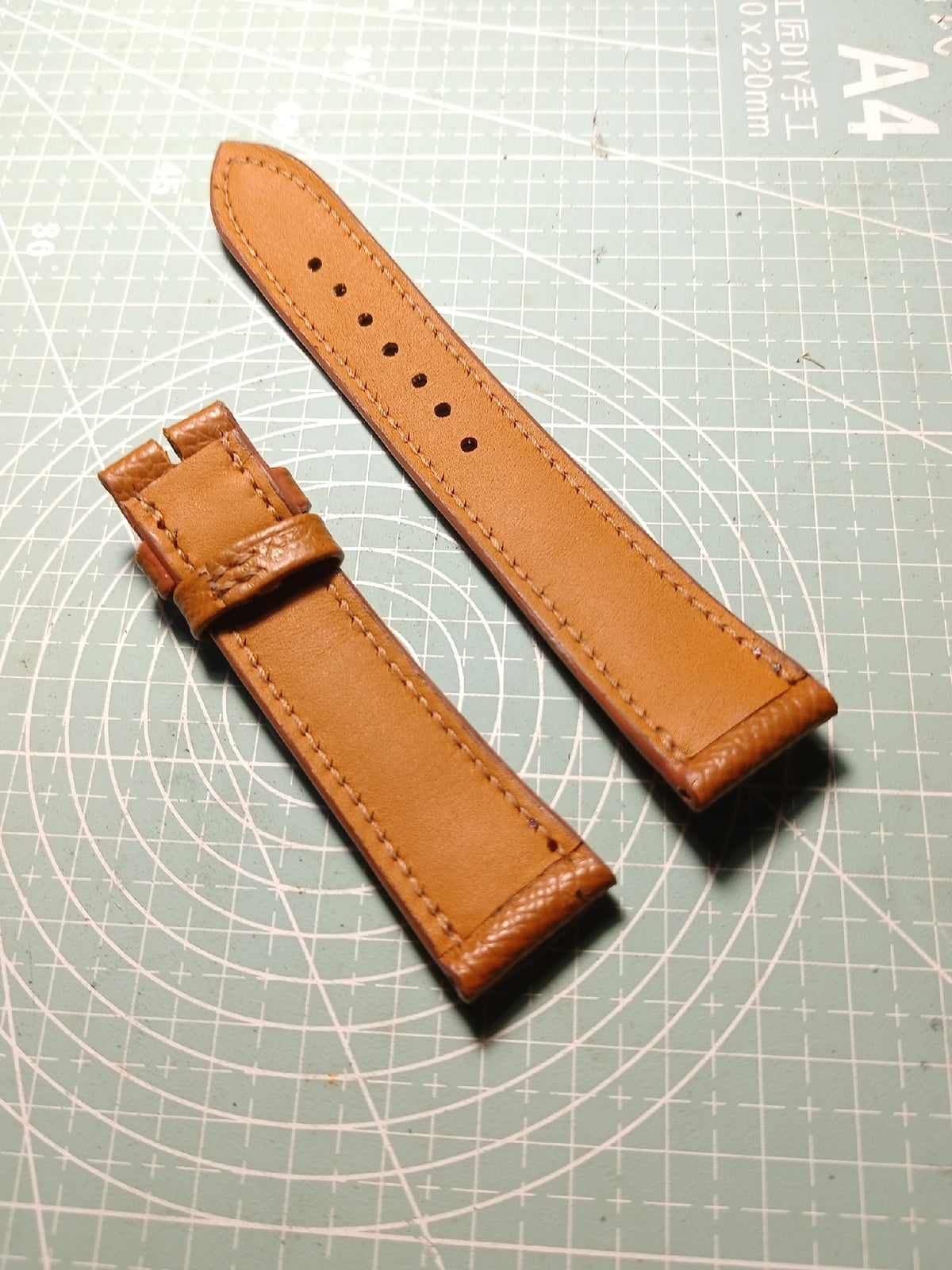 Epsom Leather Watch Strap 21mm Brown