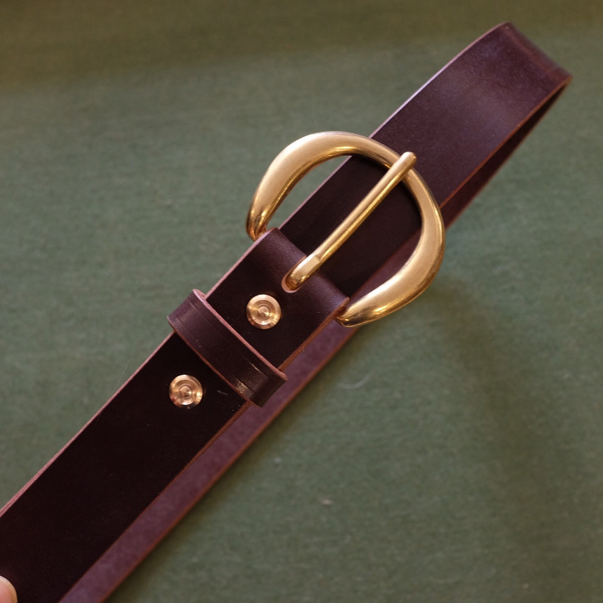 Ceinture en cuir marron chocolat 30mm