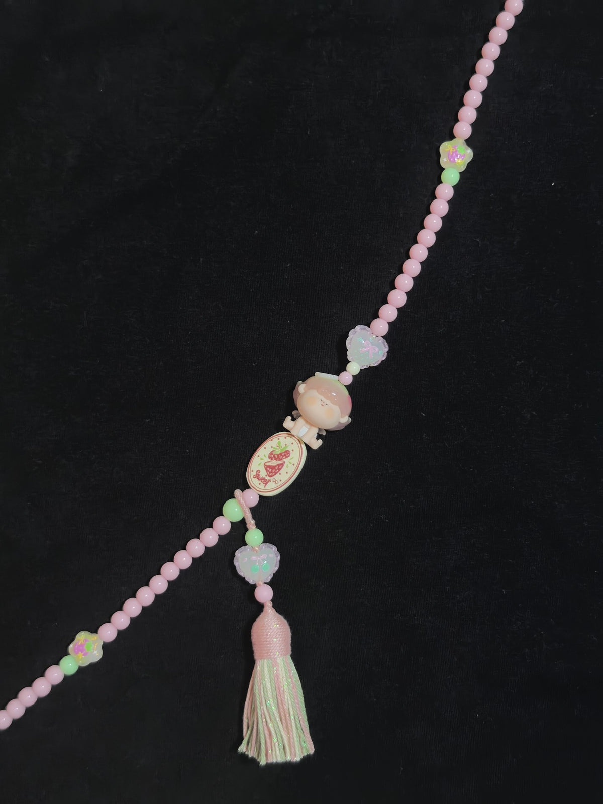 Angel Strawberry Crossbody Phone Chain Charm