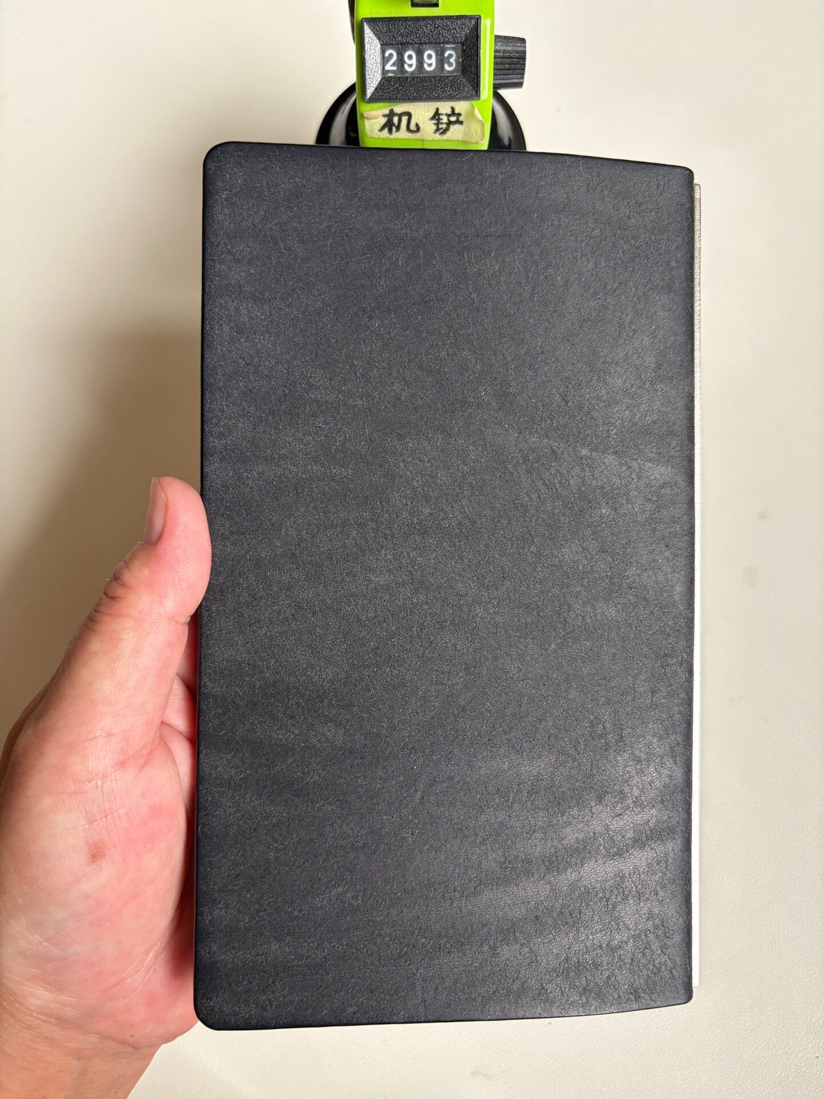 A6 Leather Binder Six Ring Black