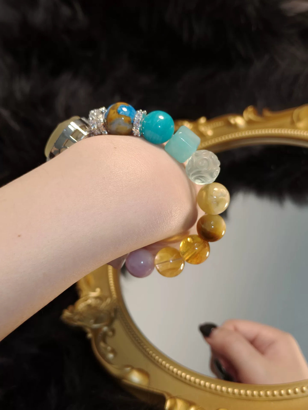 Bracciale con perline in cristallo Hello Kitty