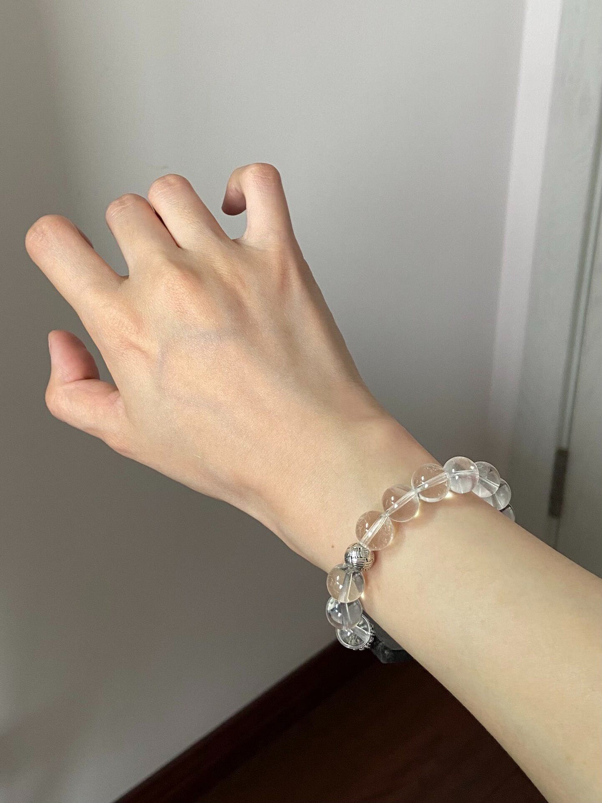 White Phantom Quartz Bracelet 10mm Beads