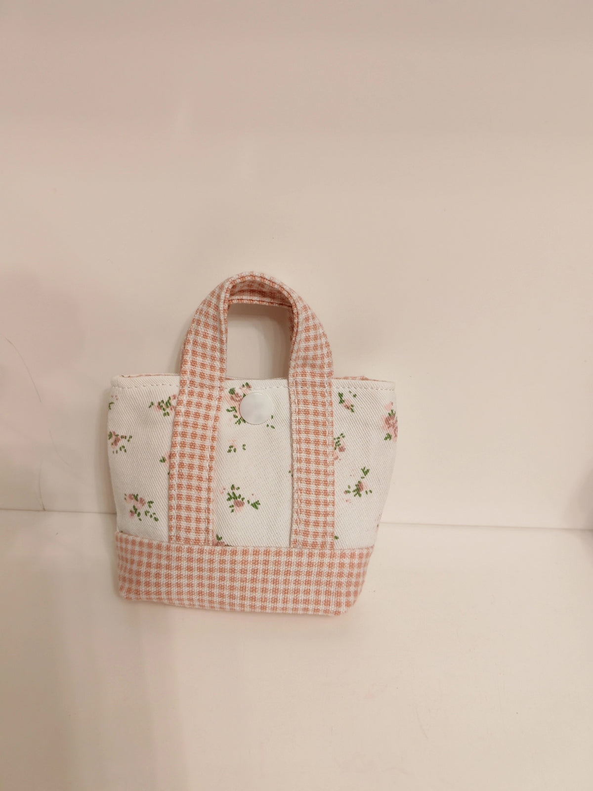 Handmade Floral Gingham Earphone Pouch