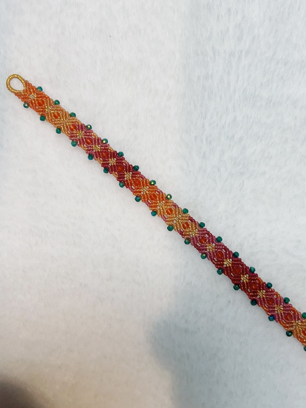 Handgewebtes Wachscord-Armband
