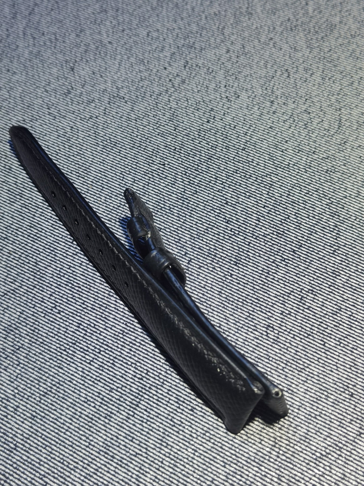 Epsom Leather Watch Strap Black