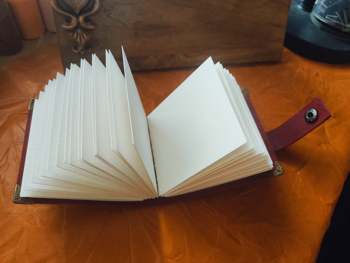 Cowhide Watercolor Journal with Antique Corners