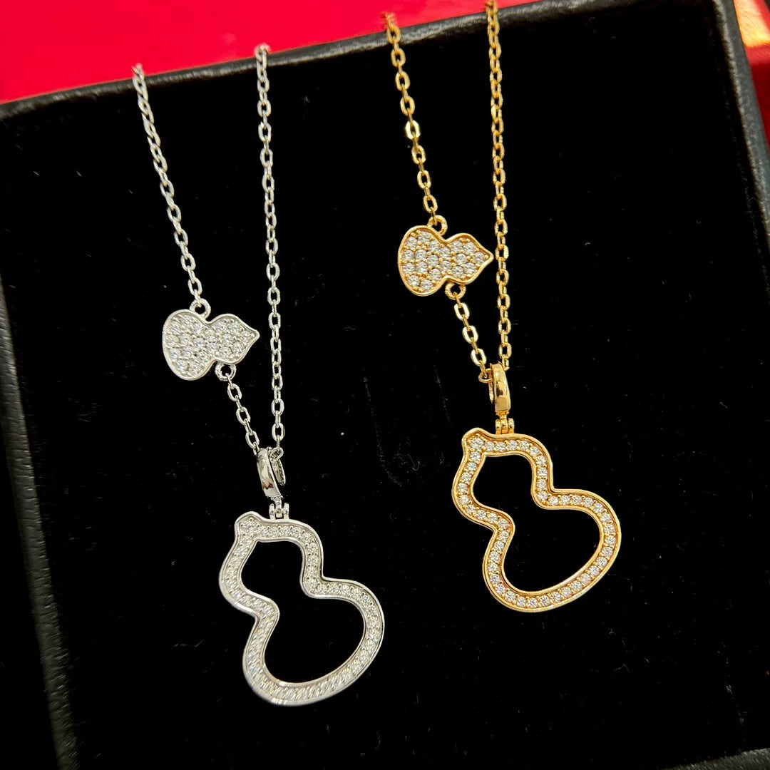 S925 Silver Double Gourd Necklace