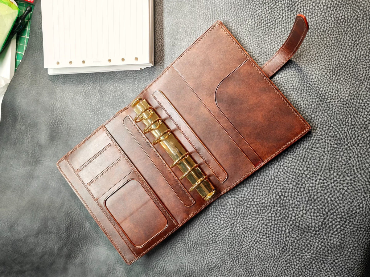 Handcrafted A6 Leather Notebook Cover 25 Ring