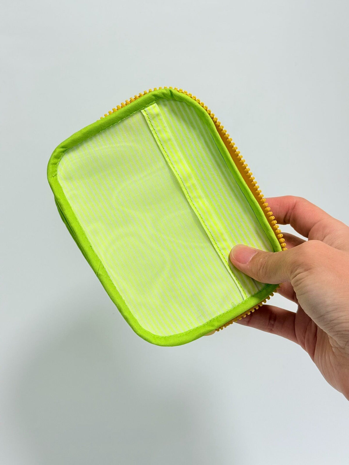 Single Layer Zippered Pouch Space Canvas