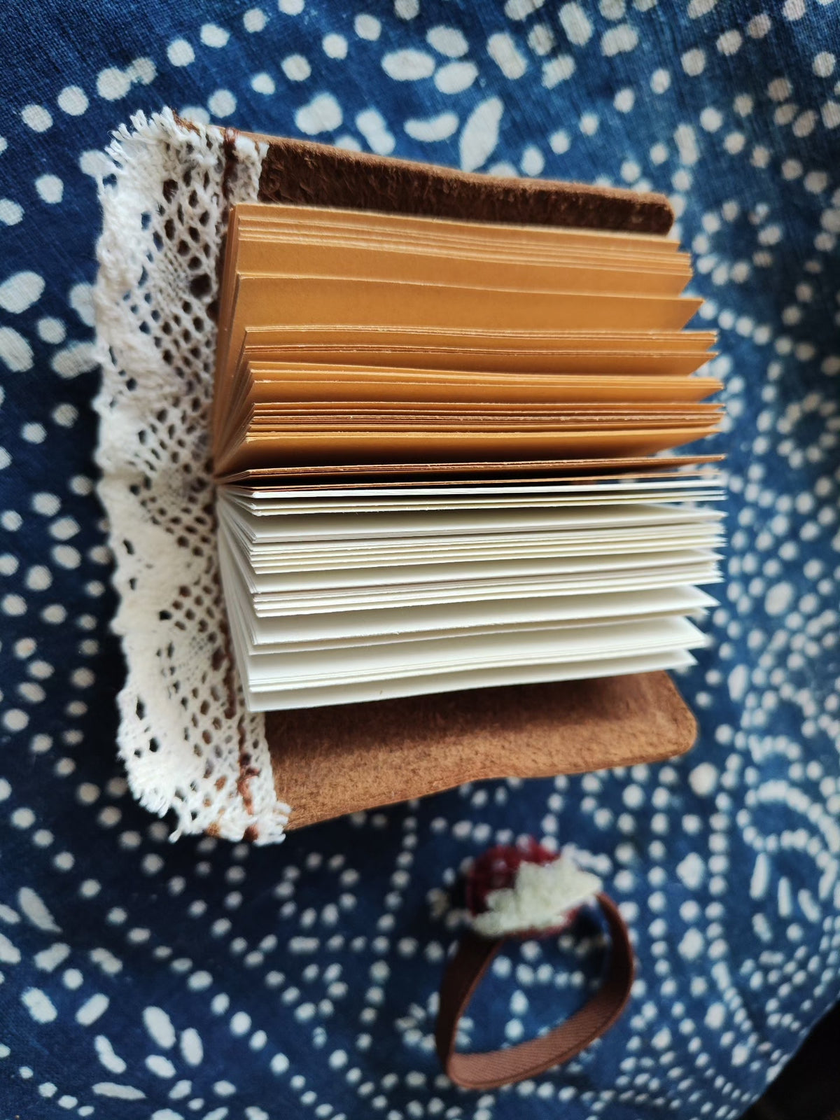 Handcrafted Leather Journal with Strawberry Closure