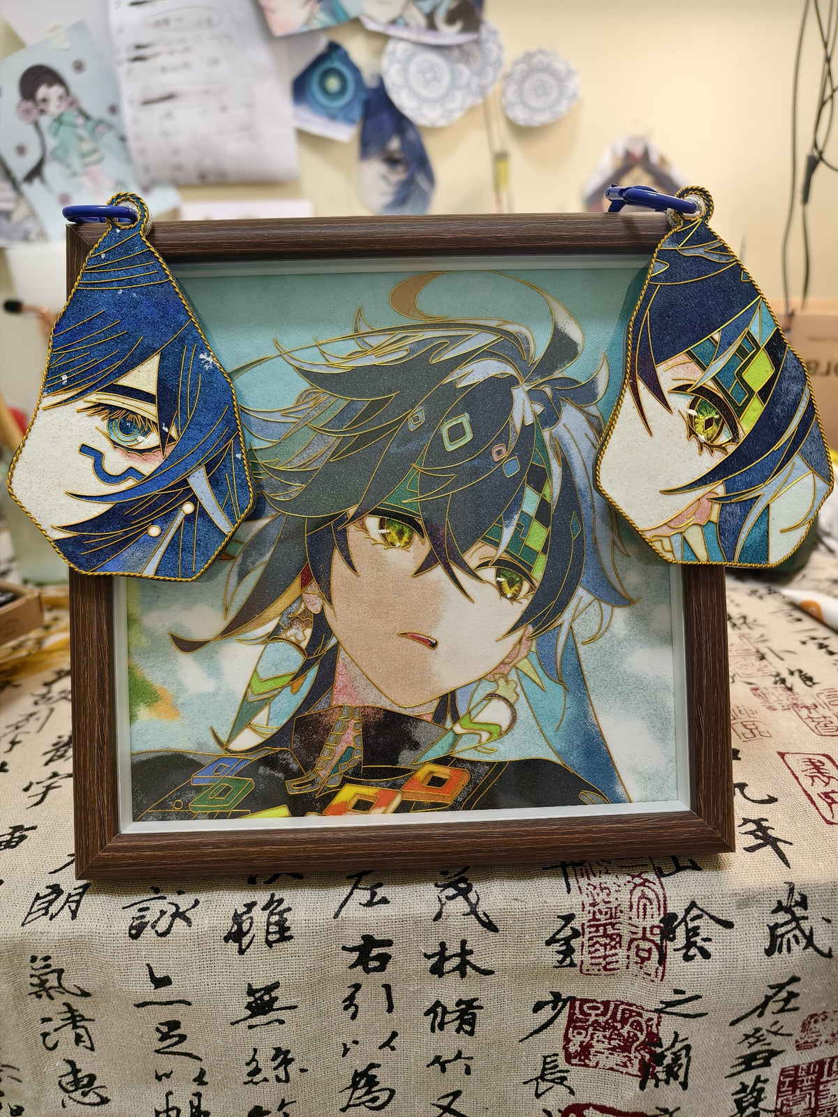 Cloisonne Anime Character Keychain Pendant