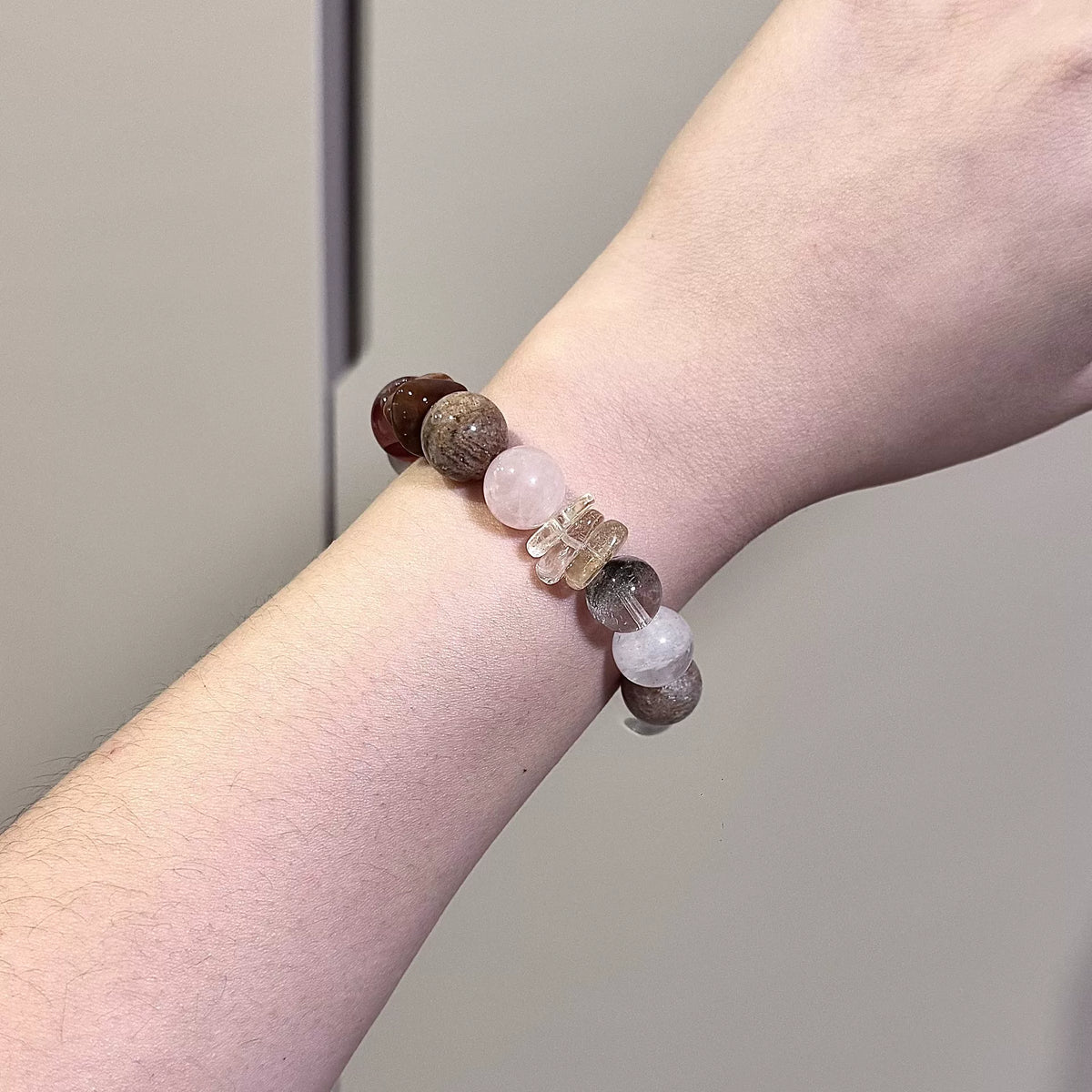 Mixed Gemstone Crystal Beaded Bracelet