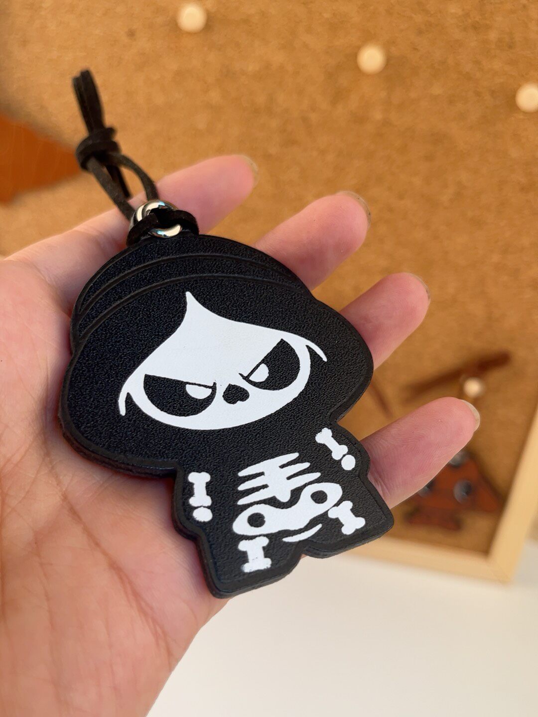 Skeleton Leather Bag Charm Pendant