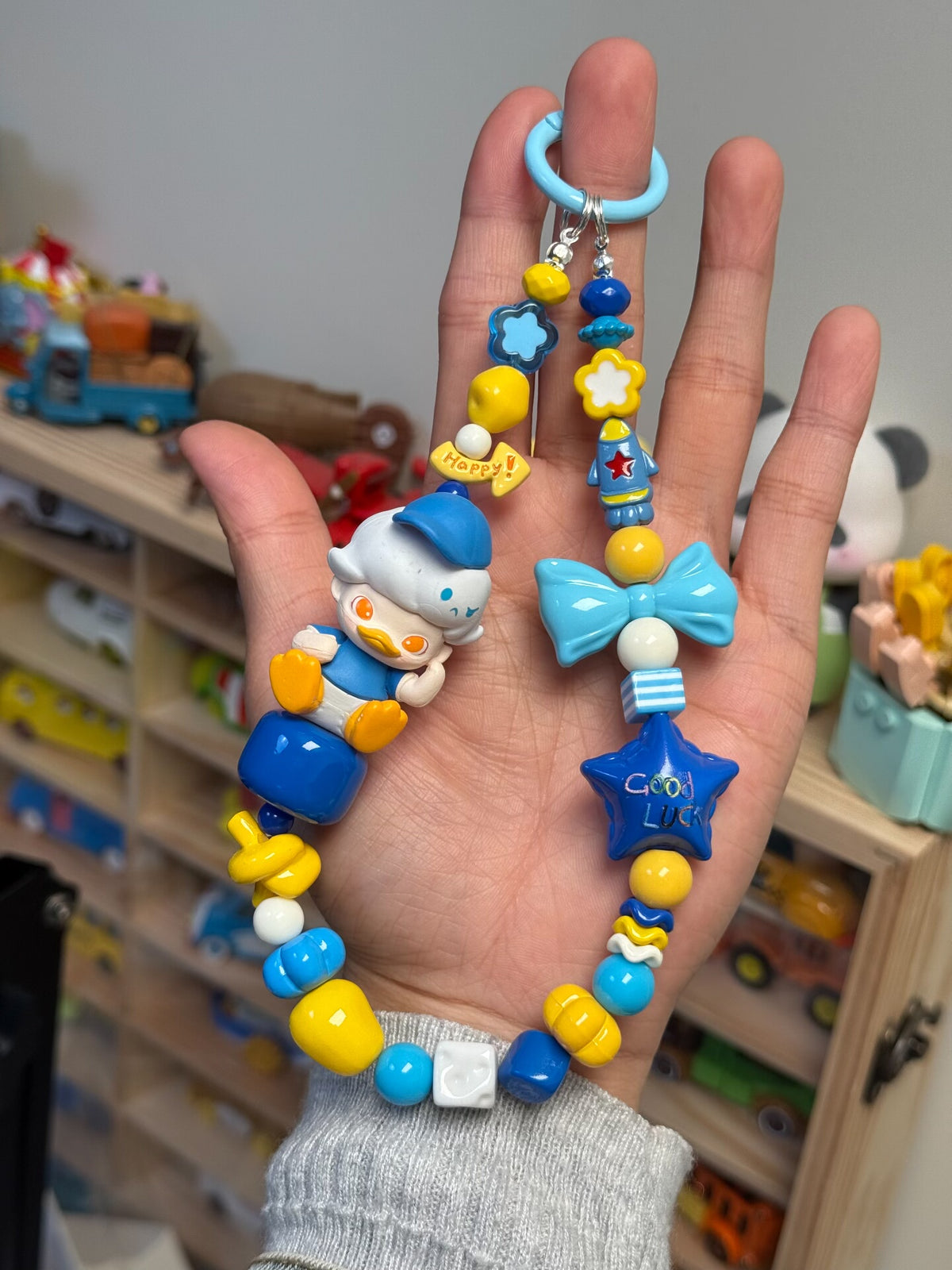 DIMOO Donald Duck Perlenanhänger für Handy & Schlüssel