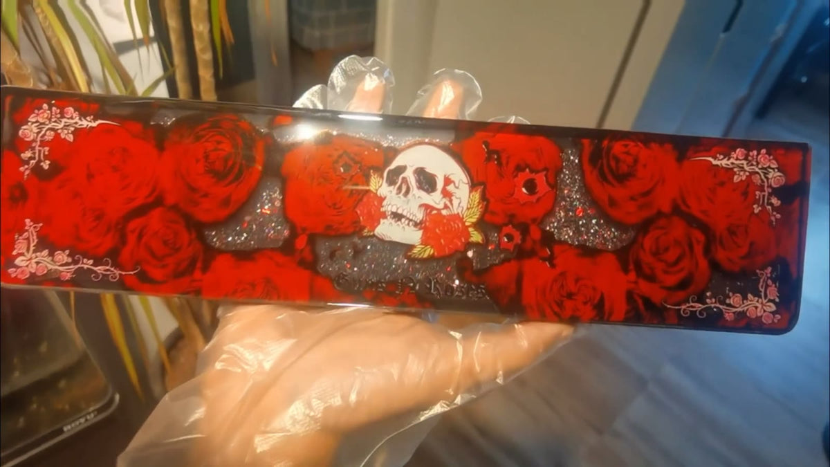 Resin Keyboard Wrist Rest with Guns N Roses Design