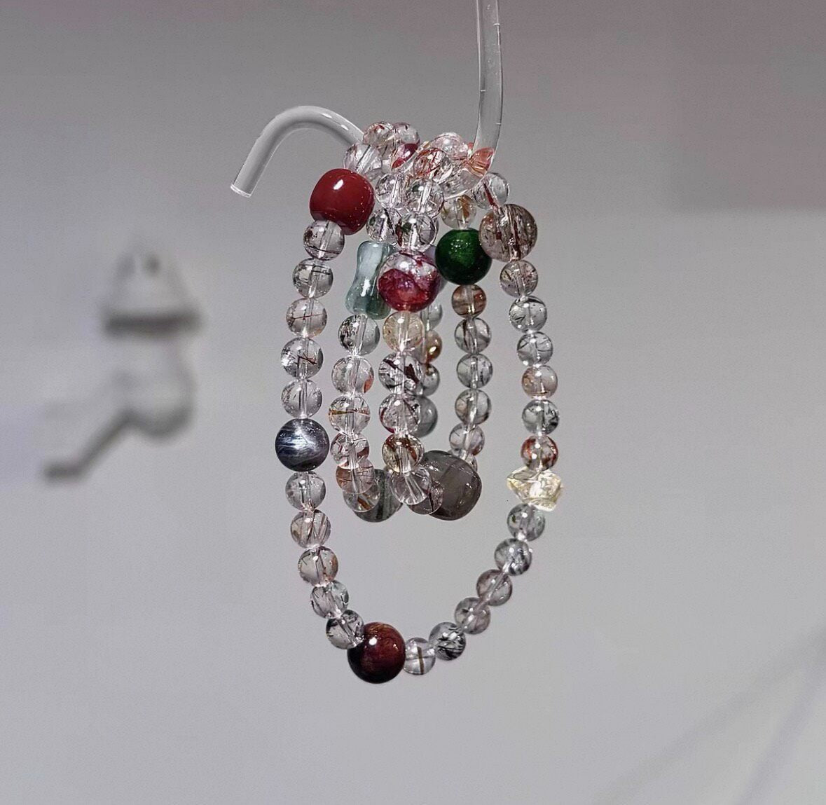 Black Gold Super Seven Multi Loop Crystal Bracelet