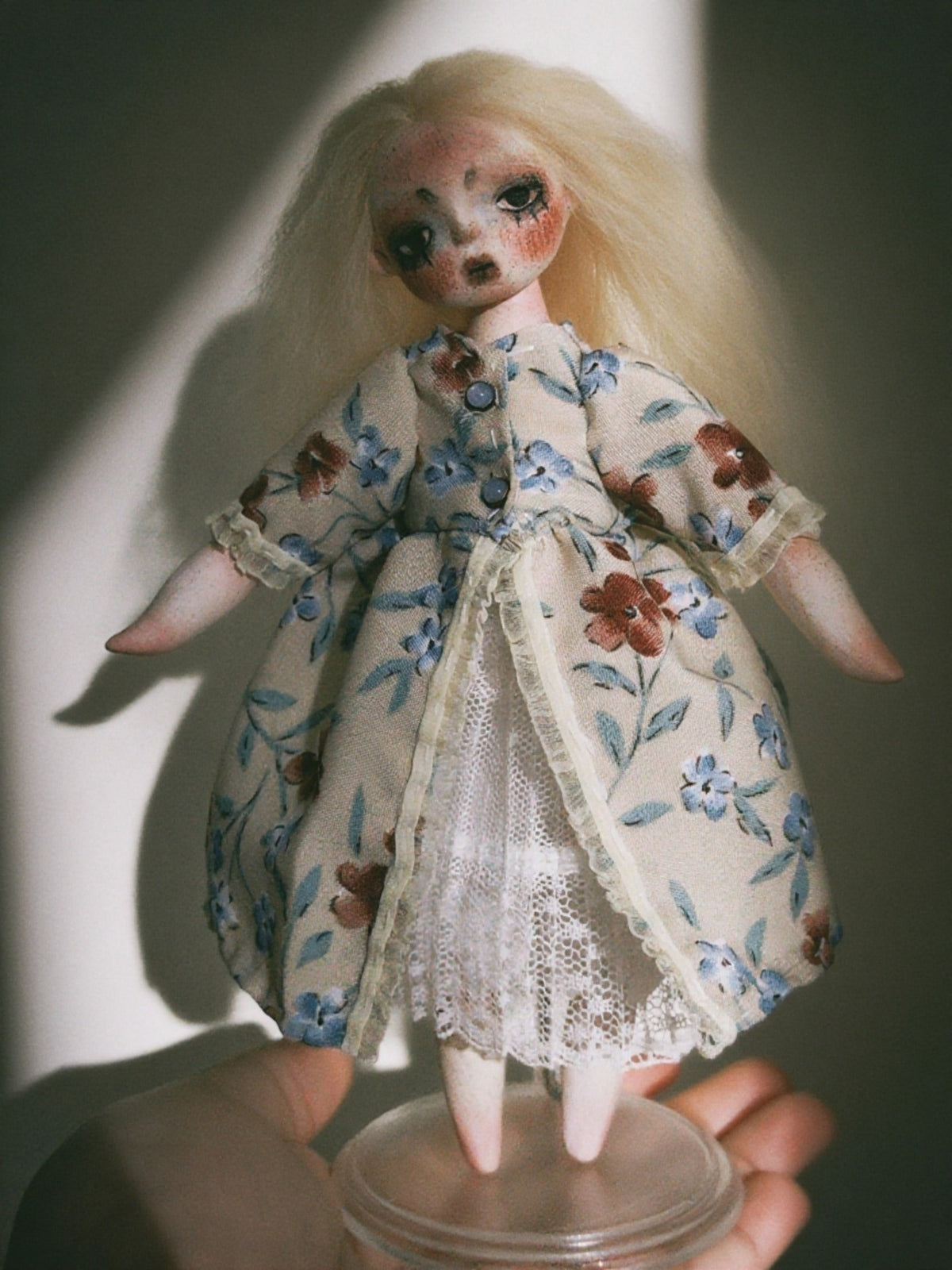Handcrafted Articulated Doll 17.5cm Stone Clay