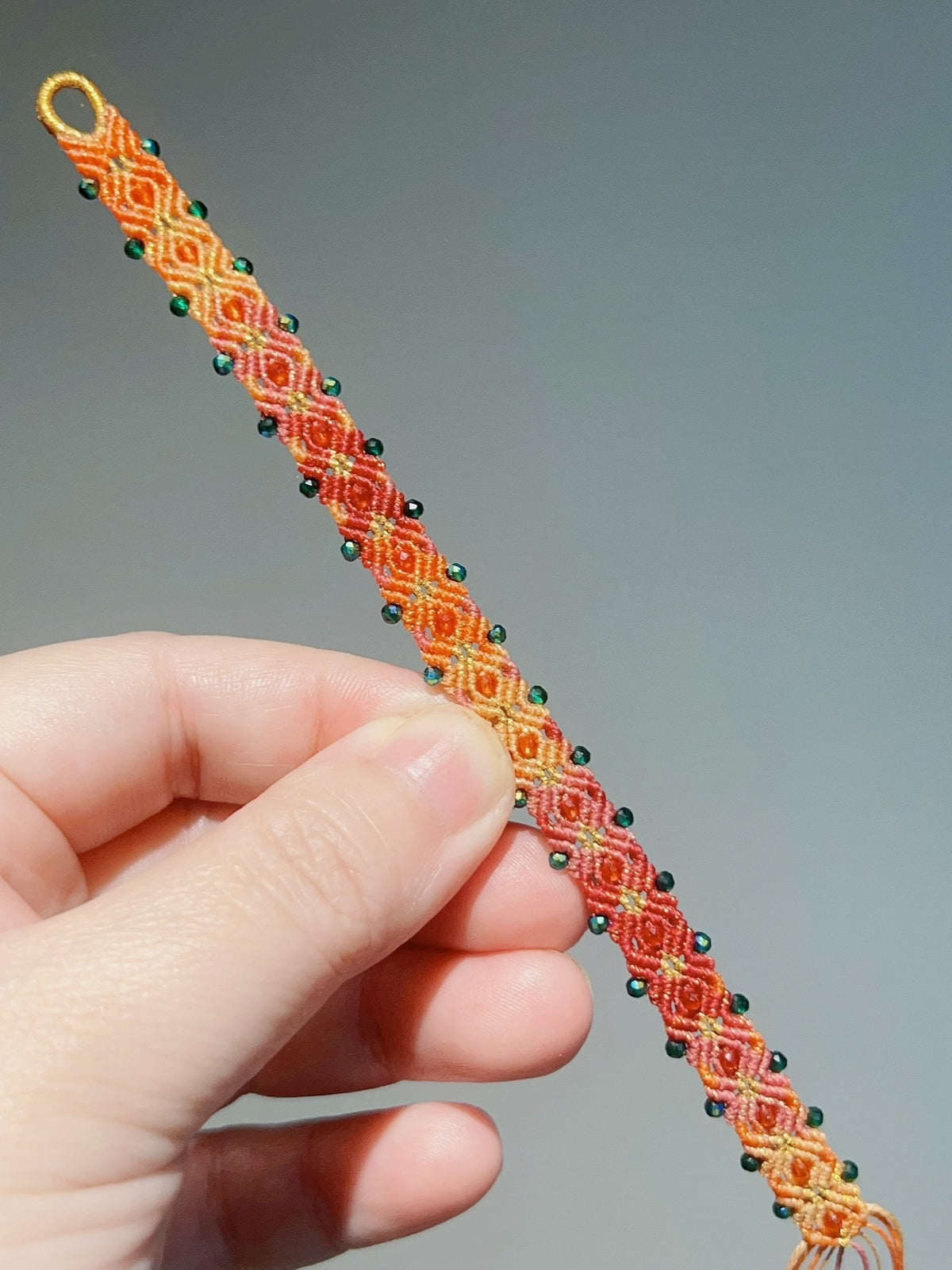 Handgewebtes Wachscord-Armband