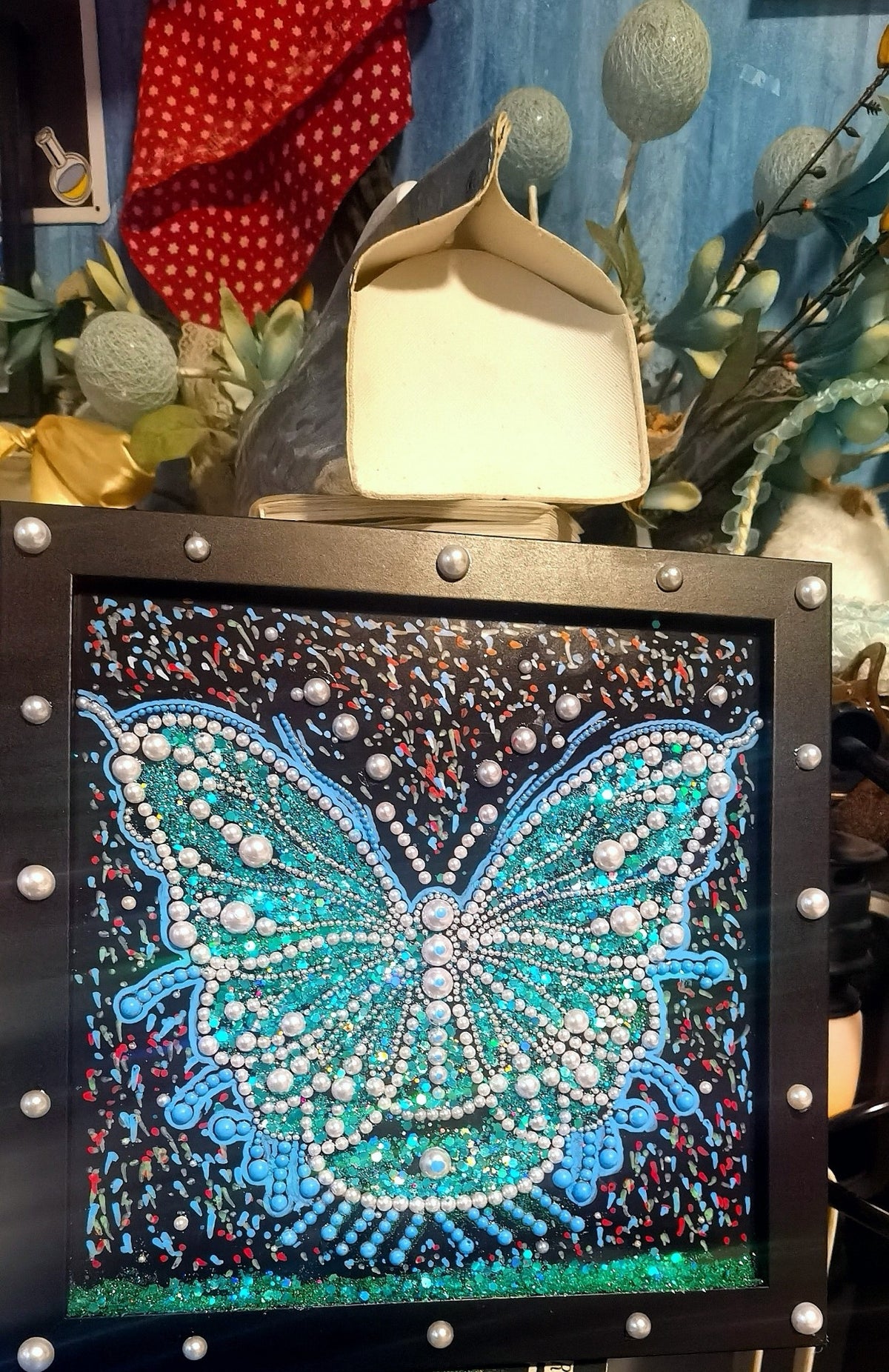 Pearl Butterfly Art Frame 20cm