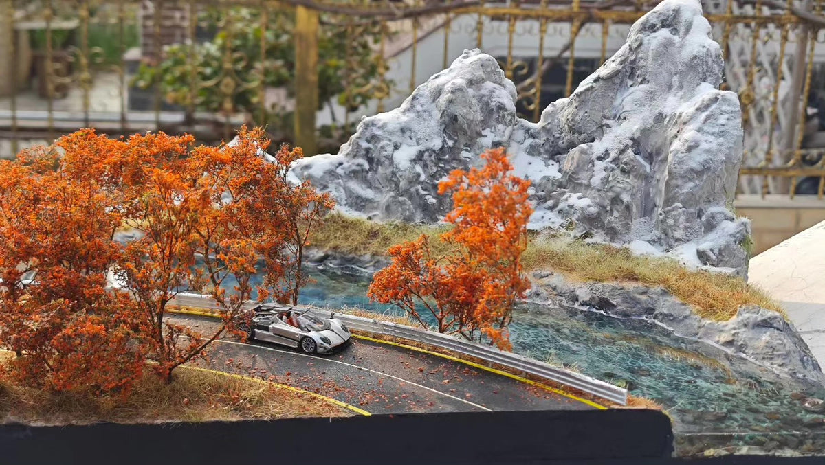 1:64 Scale Diorama Snow Mountain Autumn Scene