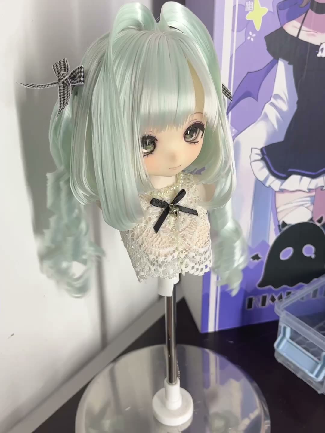 Mint Green Twin Tail Doll Wig