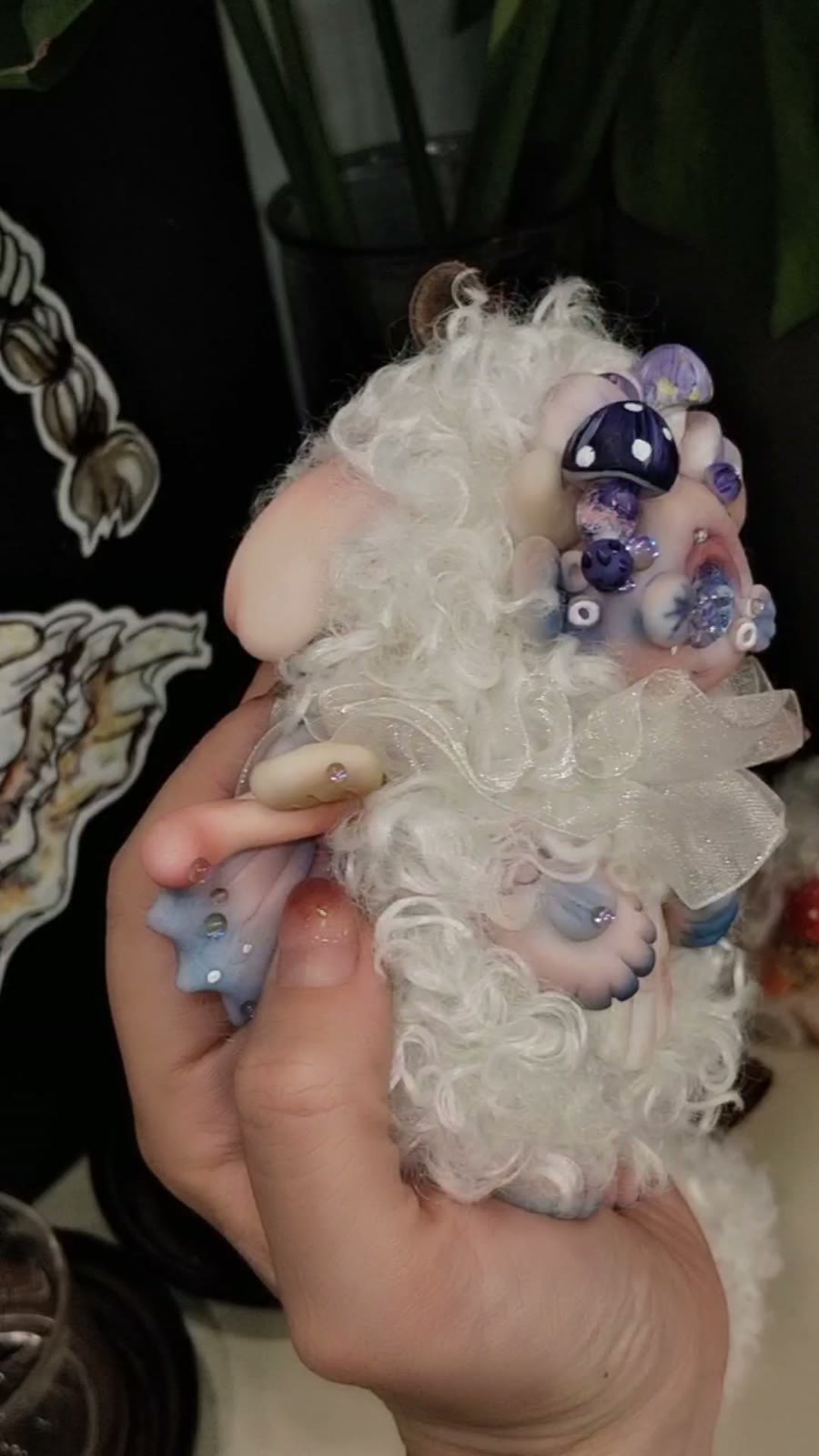 Ocean Mushroom Elf Clay Doll Ornament