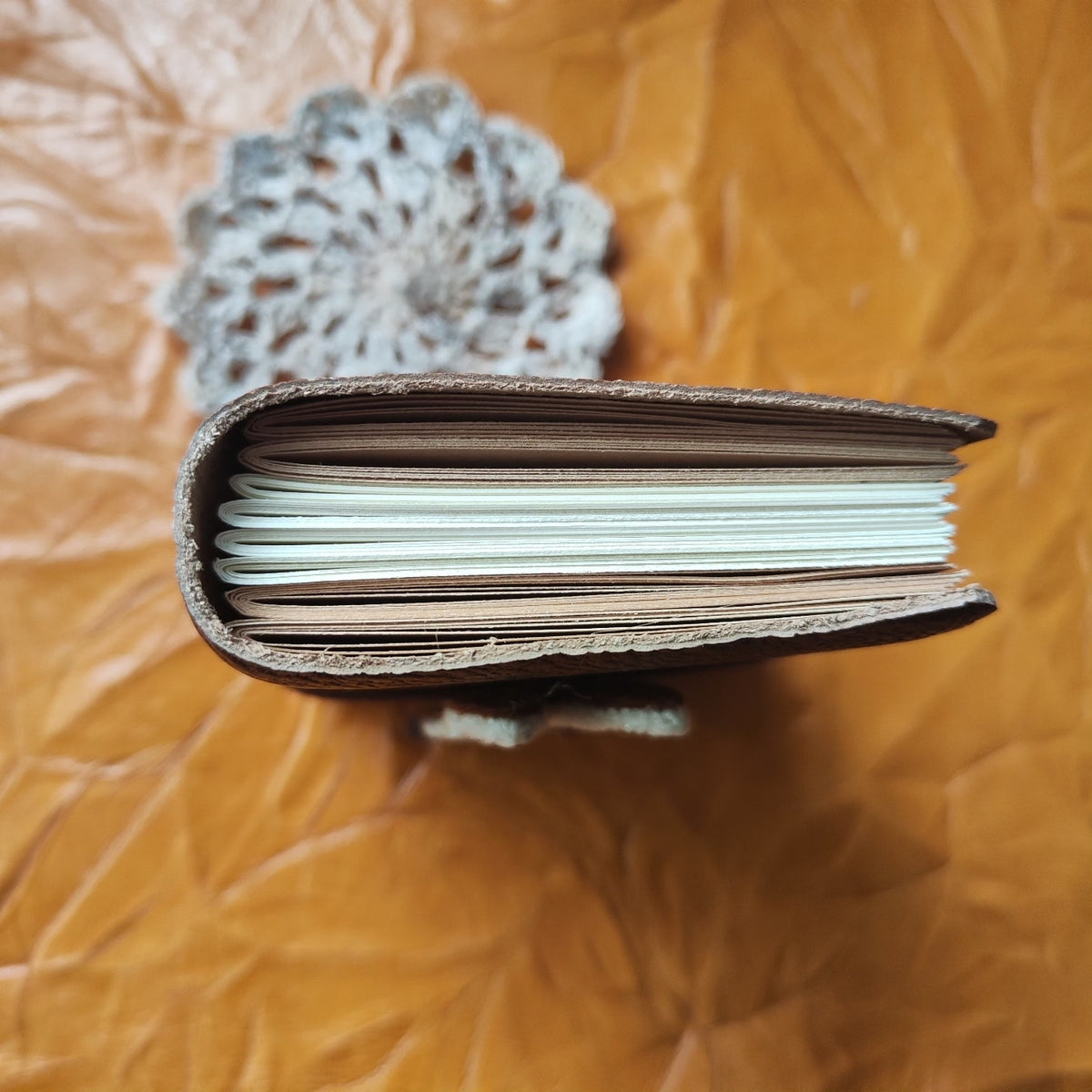 Handcrafted Leather Notebook with Rabbit Applique