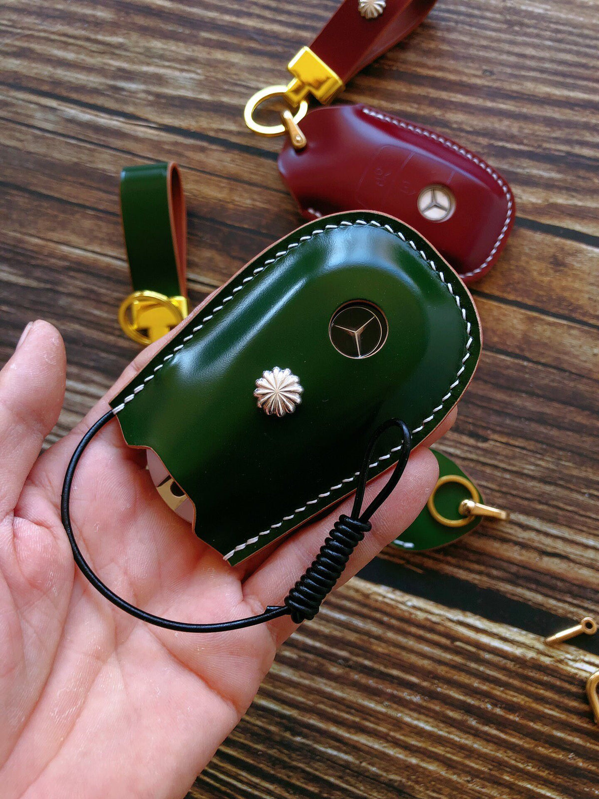 Handcrafted Shinki Cordovan Mercedes Key Cover