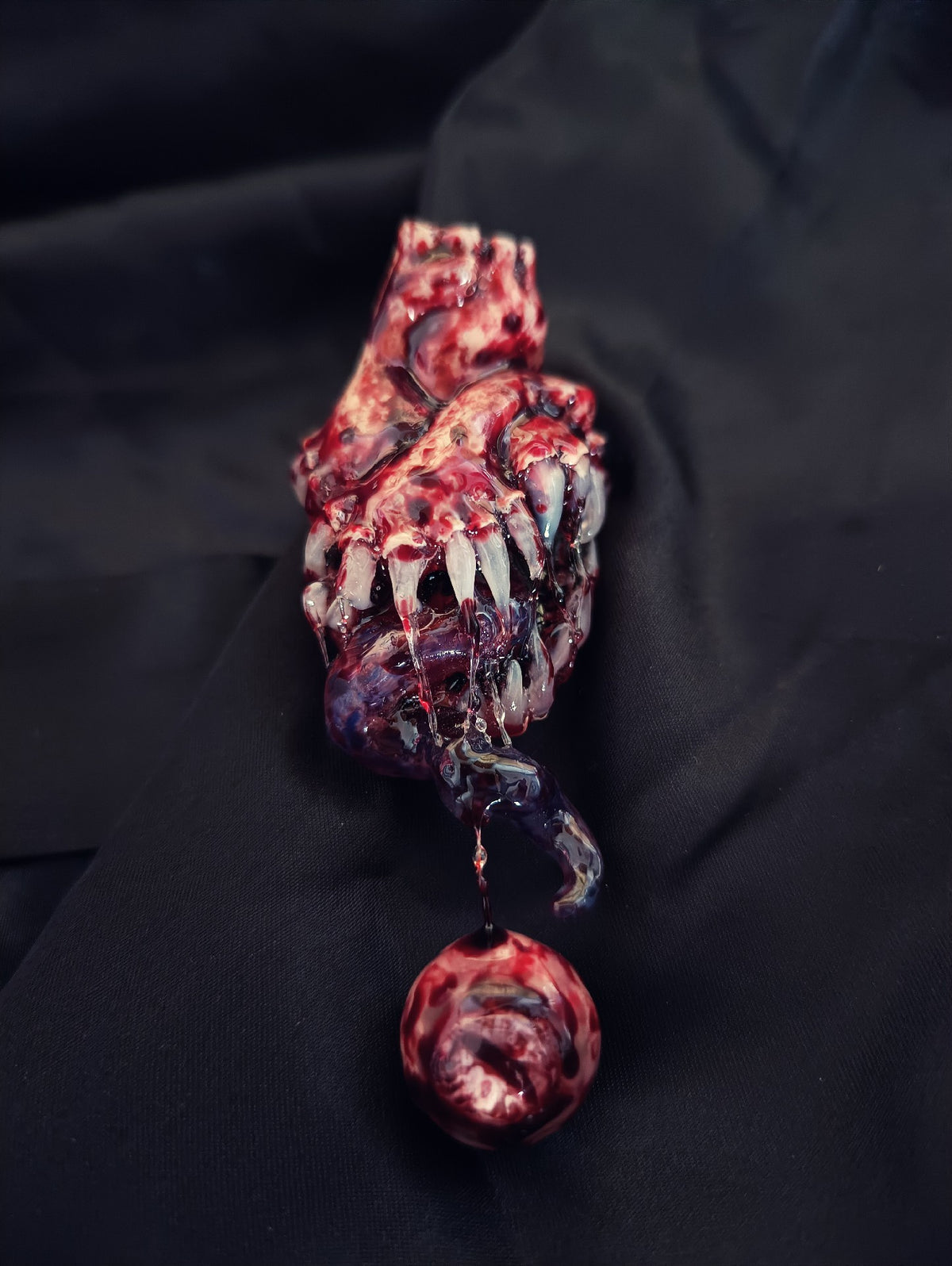 Cthulhu Heart Eye Pendant Resin