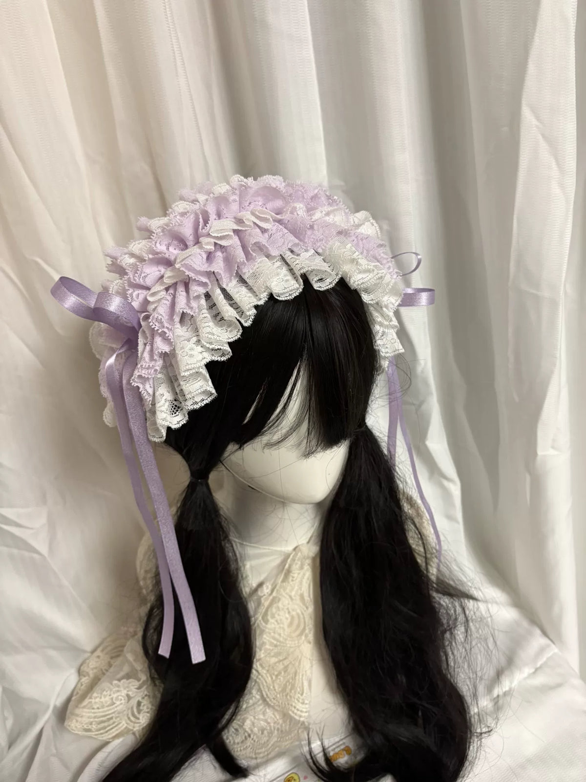 Handmade Lace Bonnet Lolita Victorian Headdress