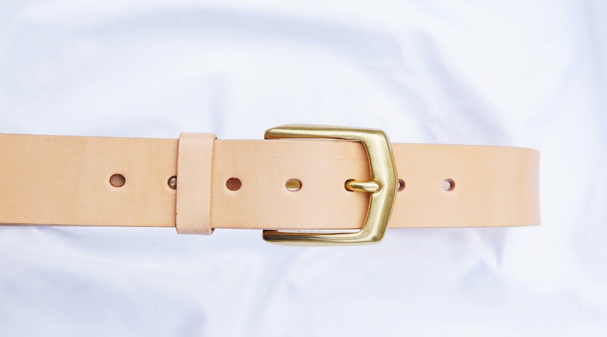 Natural Vegetable Tanned Leather Belt