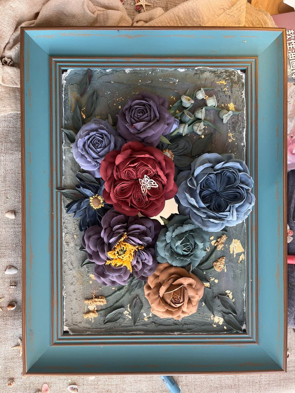 Clay Floral Relief Wall Art