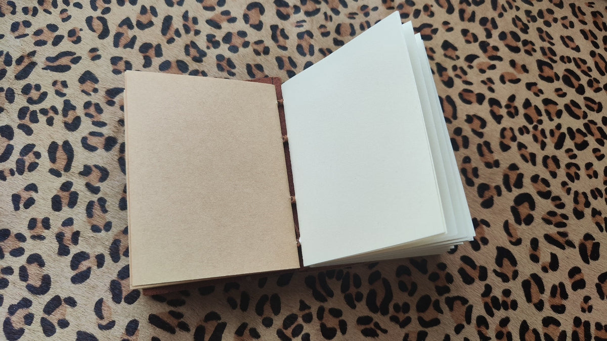 Vintage Leather Journal with Kraft Paper Pages