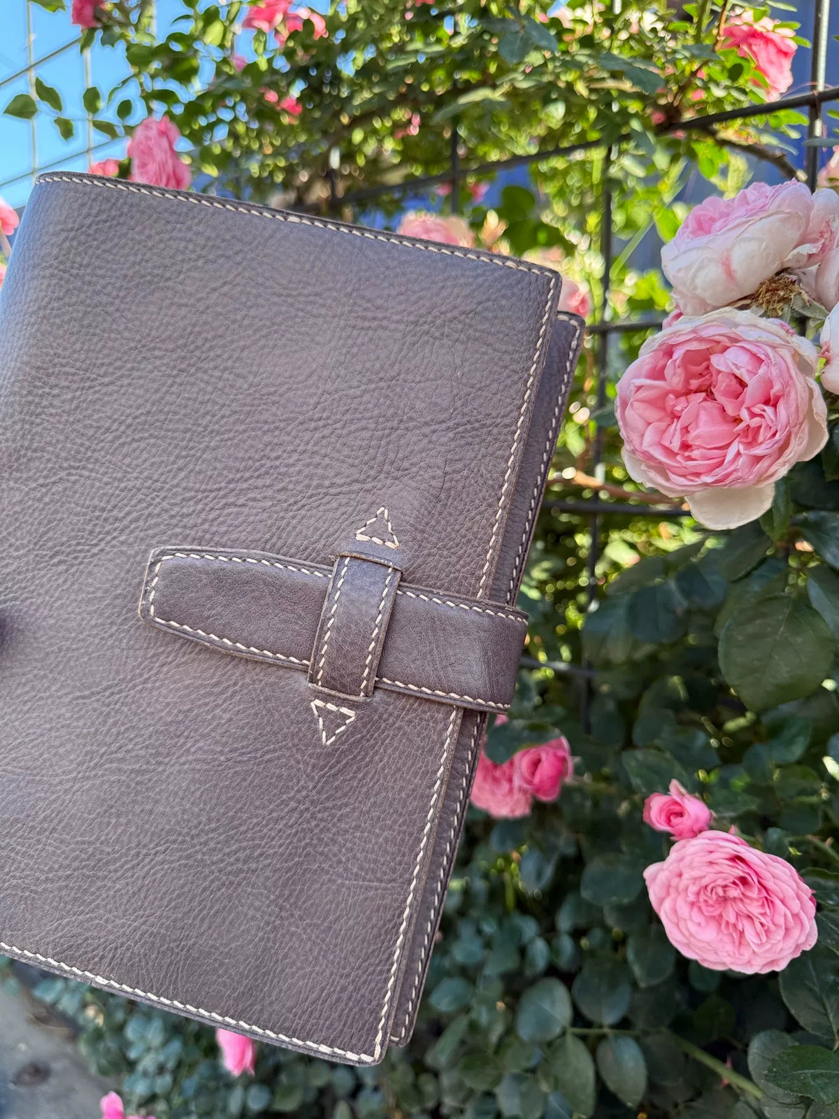 Handgemachte A5-Notizbuchhülle aus italienischem Leder