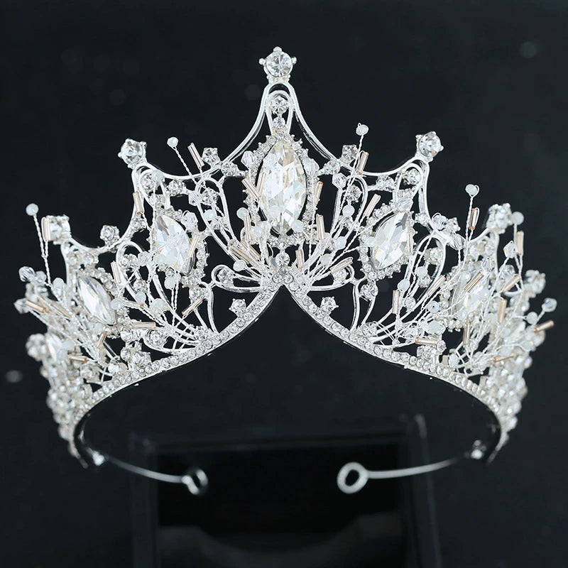 Tiara in Filigrana e Cristallo in Oro o Argento