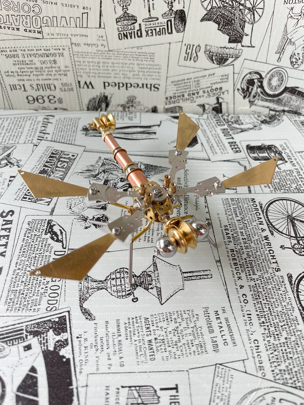 Modello Meccanico Steampunk in Ottone
